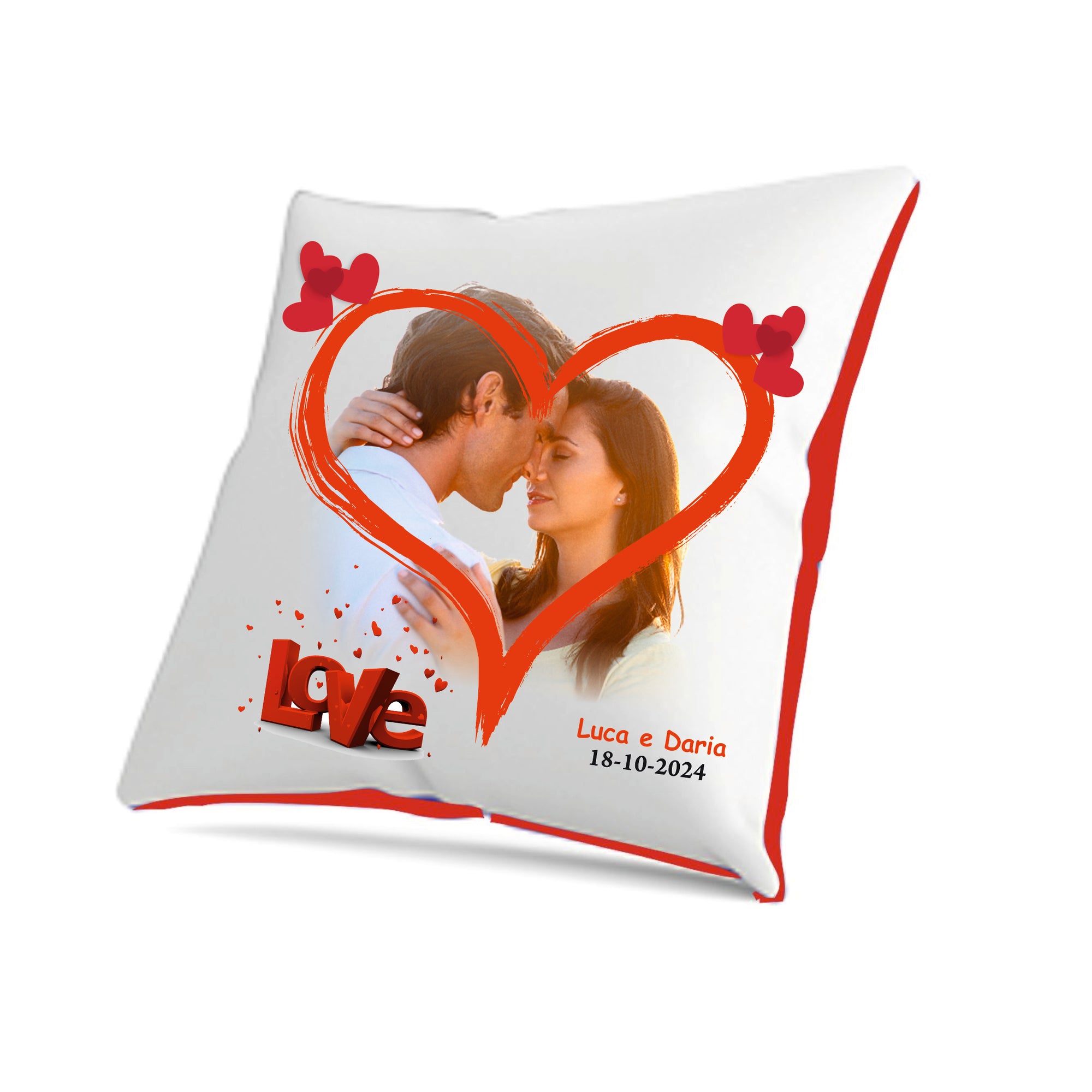 PERSONALIZED PILLOW WITH PHOTO, DATE AND NAME