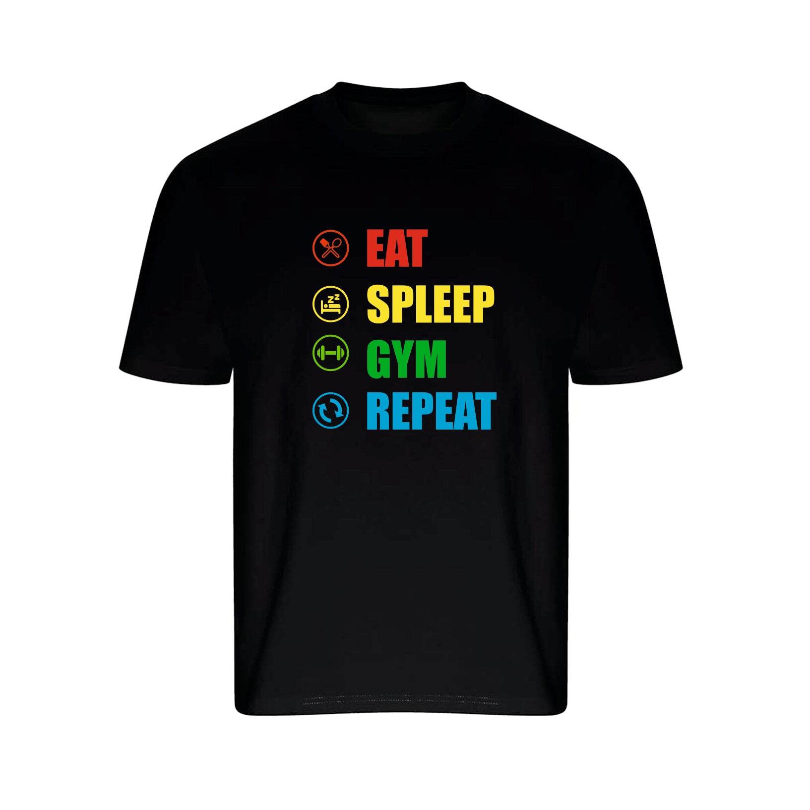 BODYBUILDING EAT SPLEEP GYM T-SHIRT