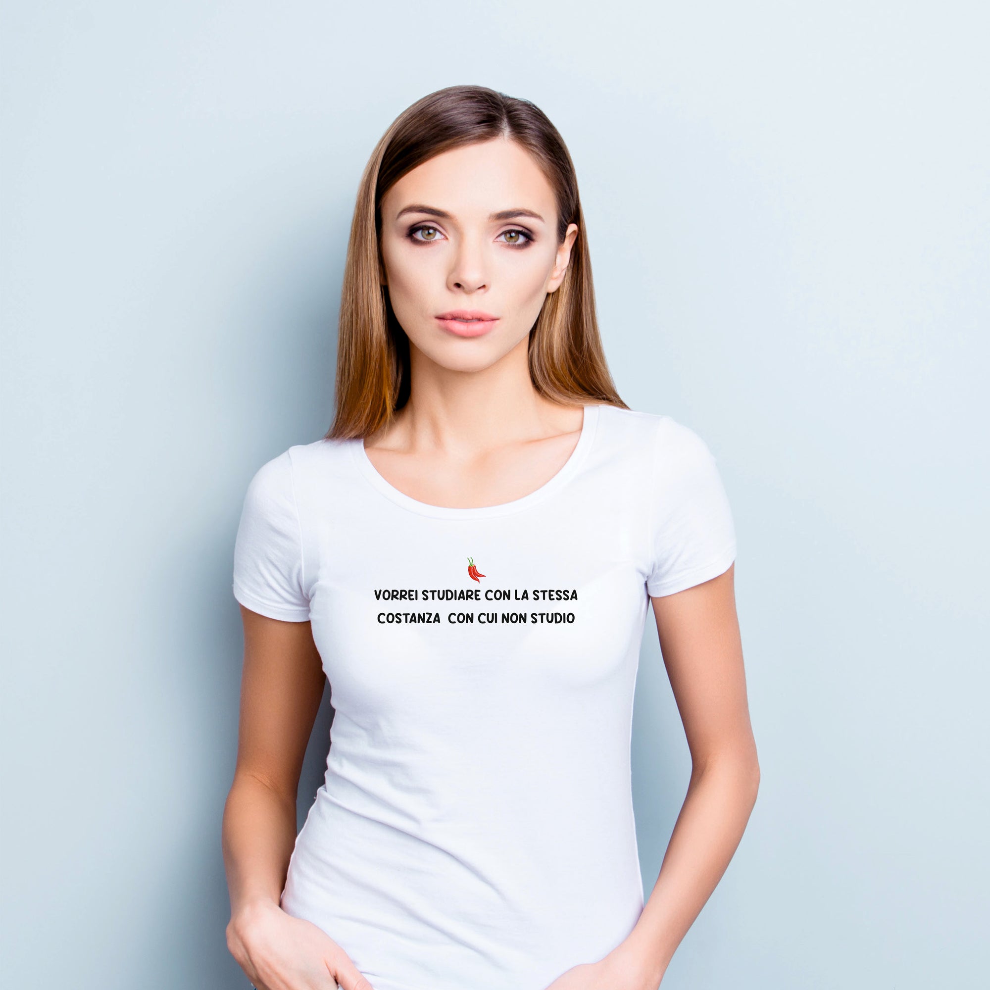 T-SHIRT I WOULD LIKE TO STUDY WITH THE SAME CONSTANCY WITH WHICH I DON'T STUDY