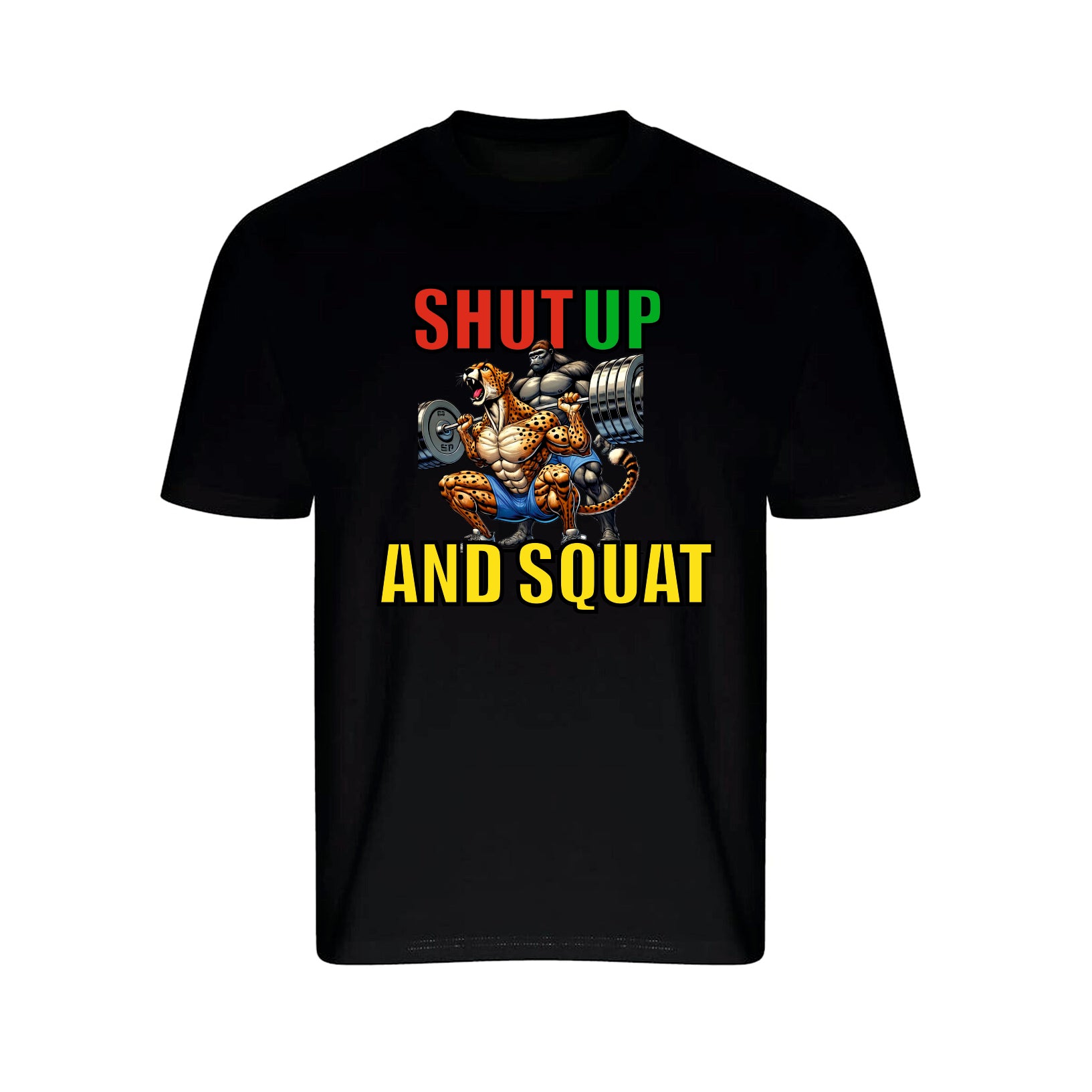 BODYBUILDING T-SHIRT TIGER SQUAT
